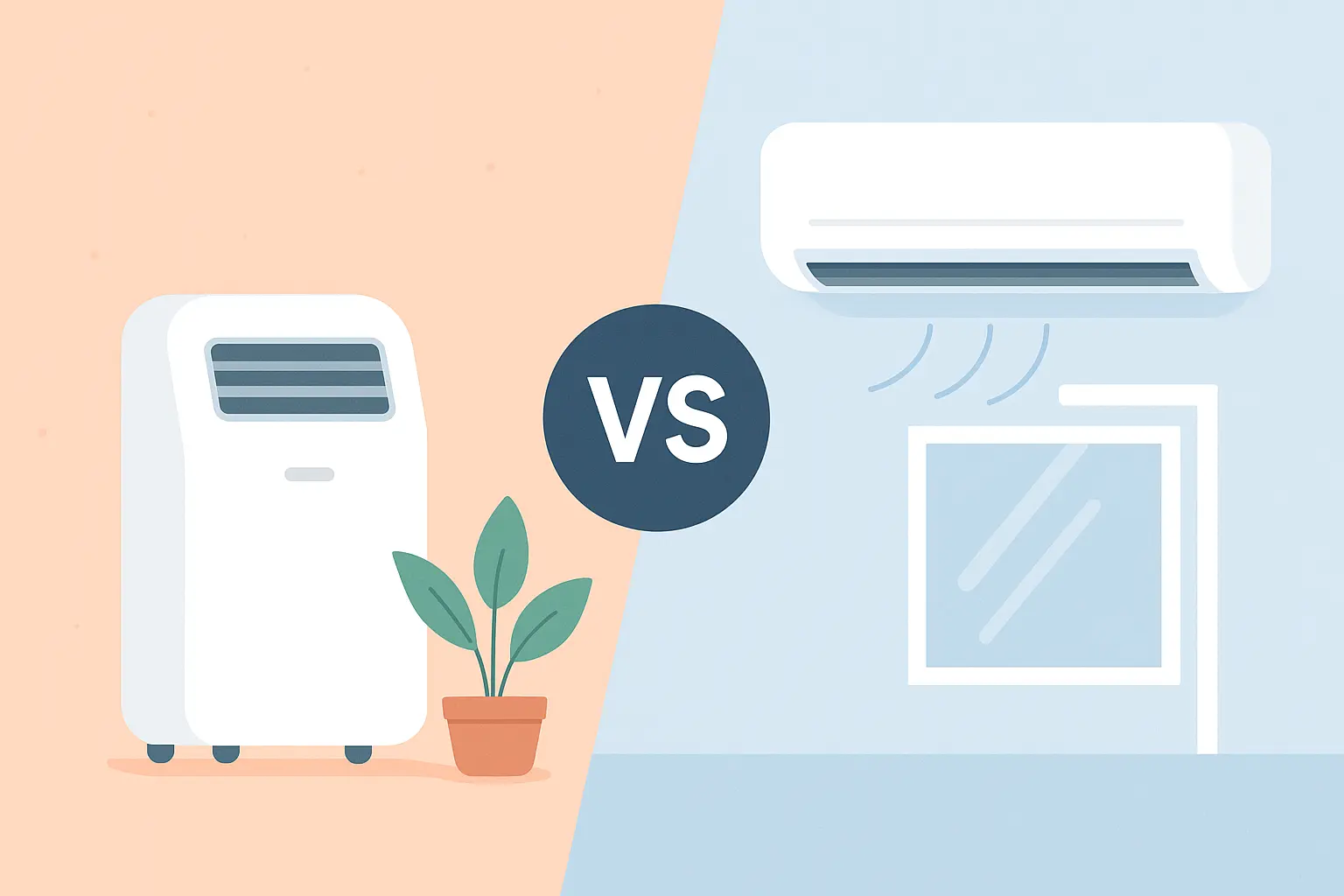portable vs wall mounted air con